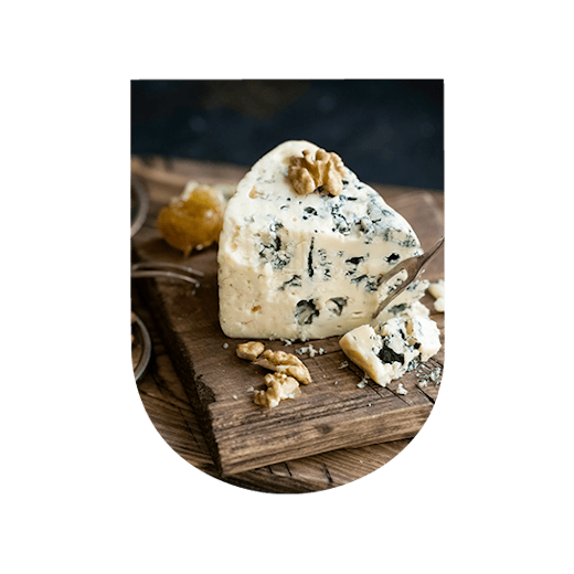 Blue cheese: Roquefort
